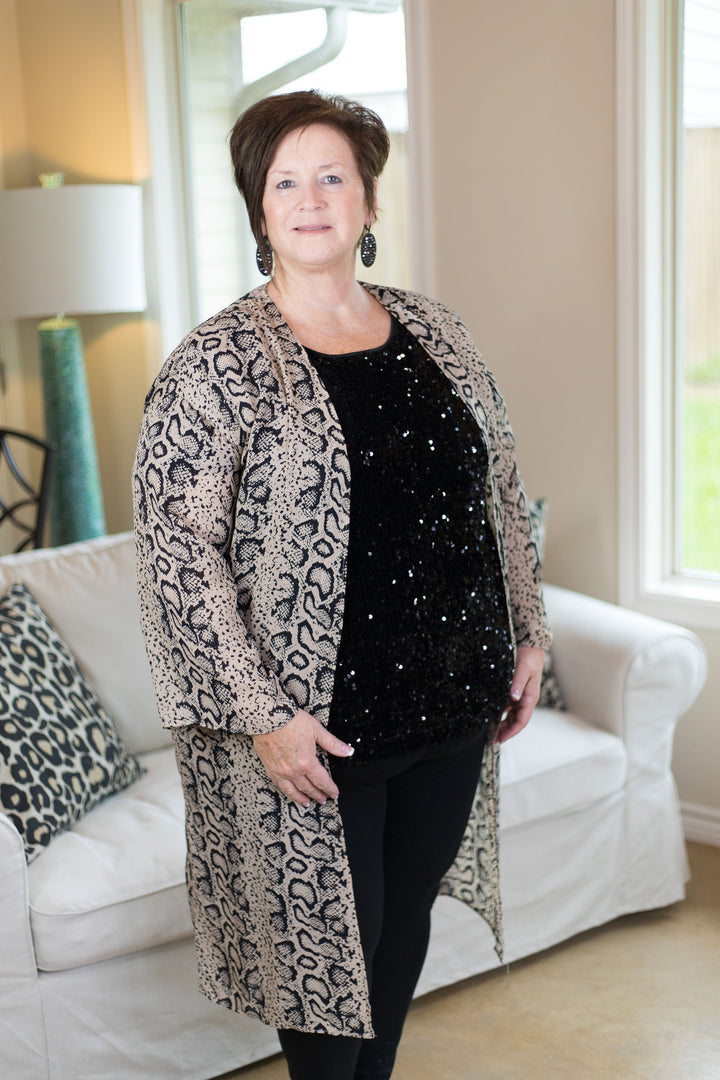 Plus Size Snakeskin Sheer Kimonos | Snakeskin Sheer Kimono Dusters