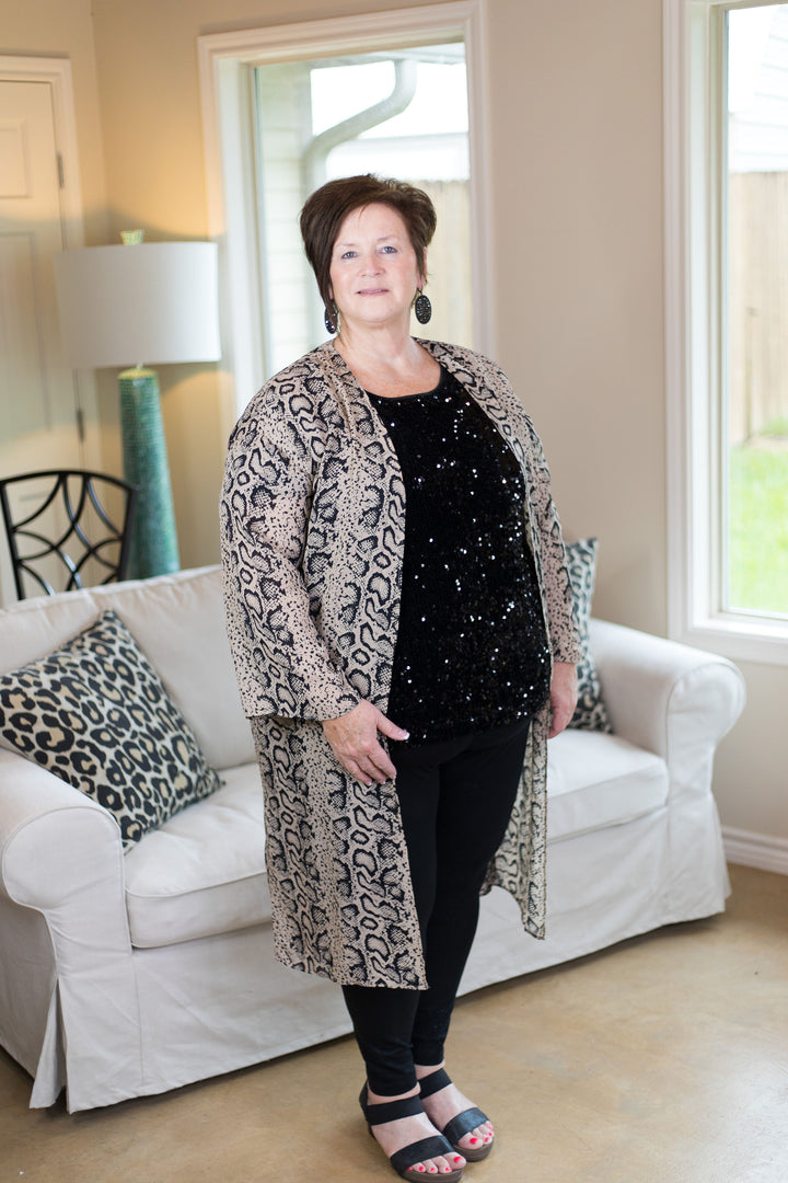 Plus Size Snakeskin Sheer Kimonos | Snakeskin Sheer Kimono Dusters