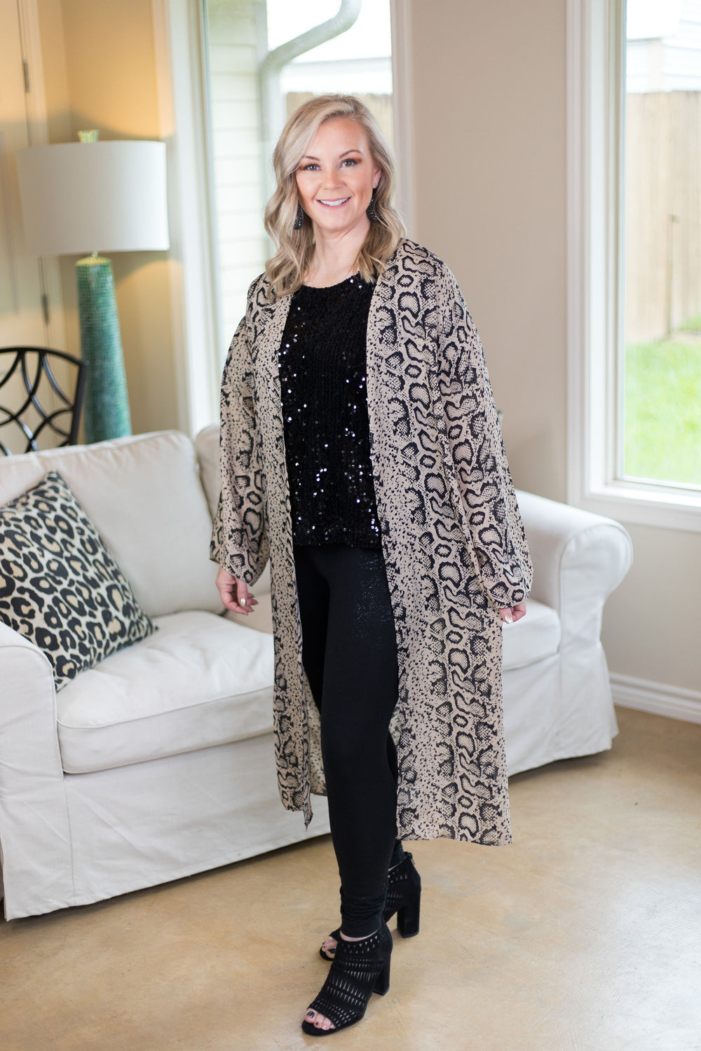 Snakeskin Sheer Kimonos | Snakeskin Sheer Kimono Dusters