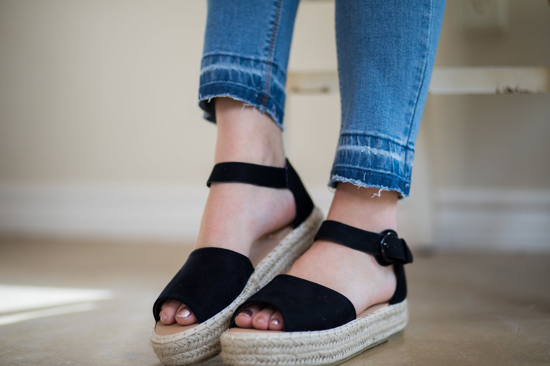 Cute Trendy Flat Espadrille Platform Sandals