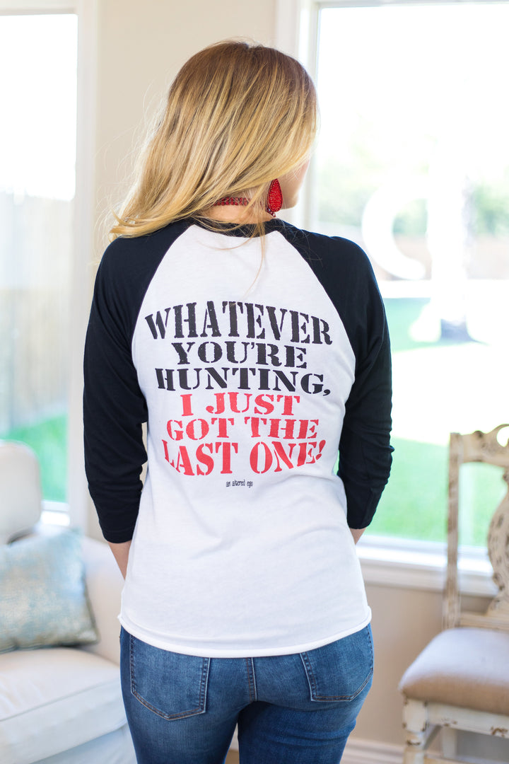 Black Friday Shopping Queen Black Baseball Tee - Giddy Up Glamour Boutique