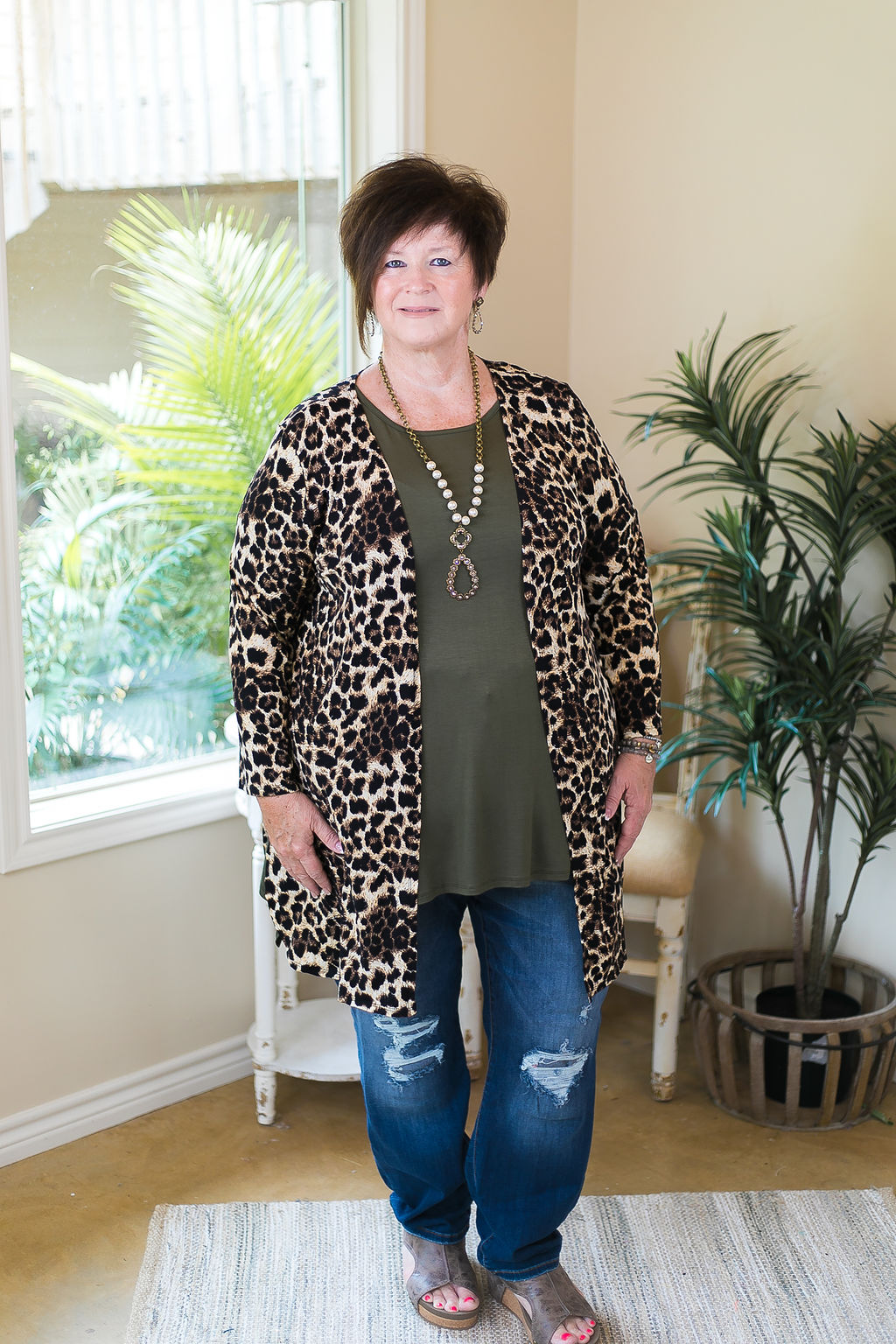 All Eyes On You Leopard Print Cardigan - Giddy Up Glamour Boutique