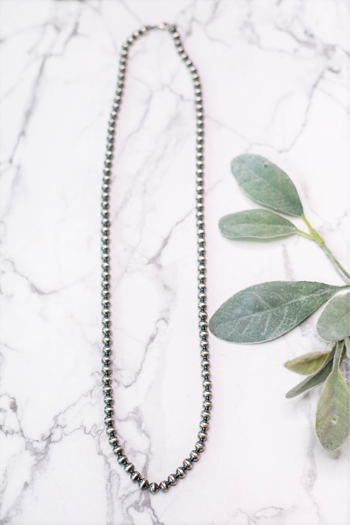 Navajo | Navajo Handmade 9mm Navajo Pearls Necklace | 30 inches - Giddy Up Glamour Boutique