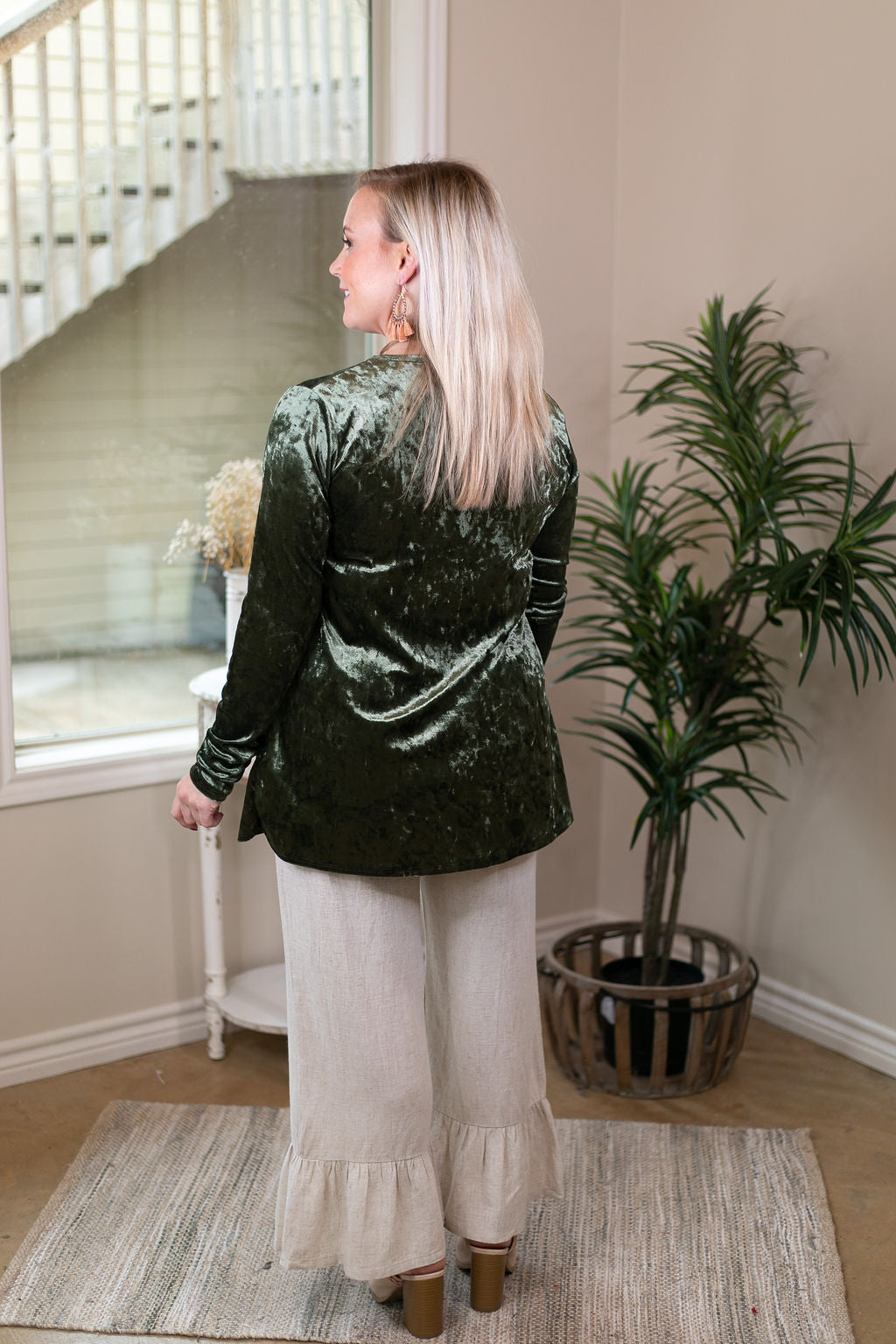 True Statement Wide Leg Linen Pants in Oatmeal Ivory - Giddy Up Glamour Boutique