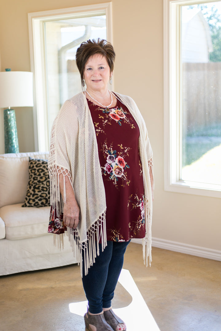 Last Chance Size S/M | What I'm About Floral A Line Dress in Maroon - Giddy Up Glamour Boutique