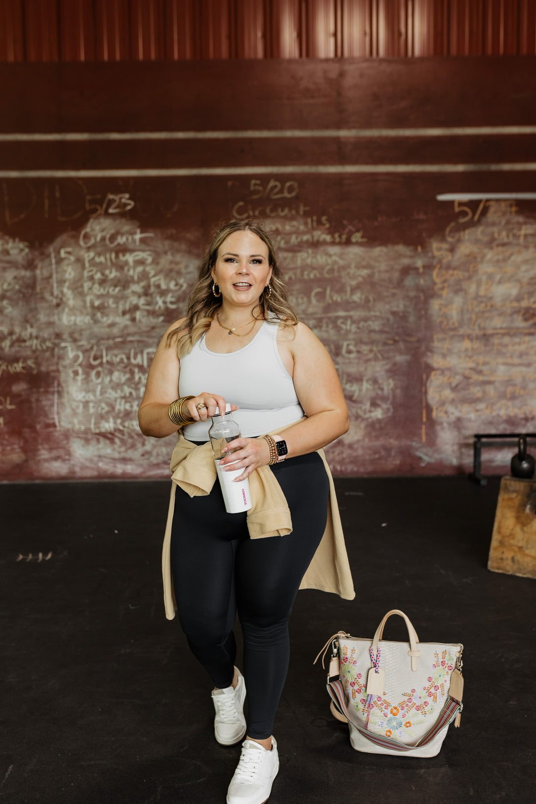Perfect For Pilates Open Back Tank Top Sports Bra in Light Grey - Giddy Up Glamour Boutique
