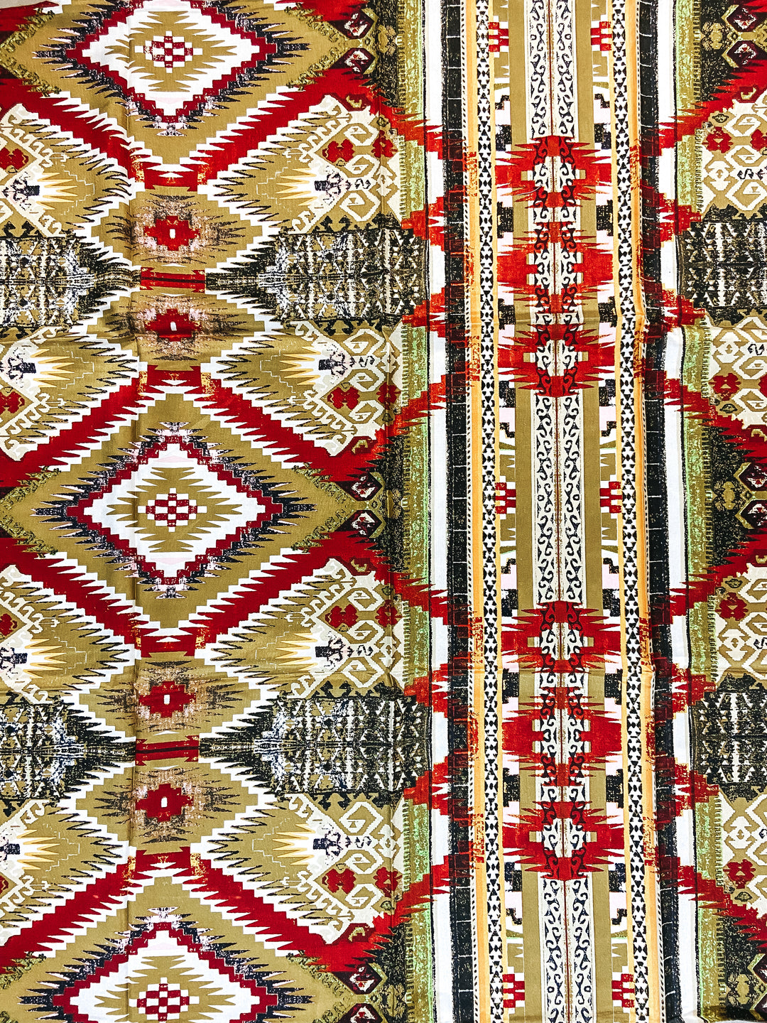 Aztec Wild Rag in Olive Green - Giddy Up Glamour Boutique