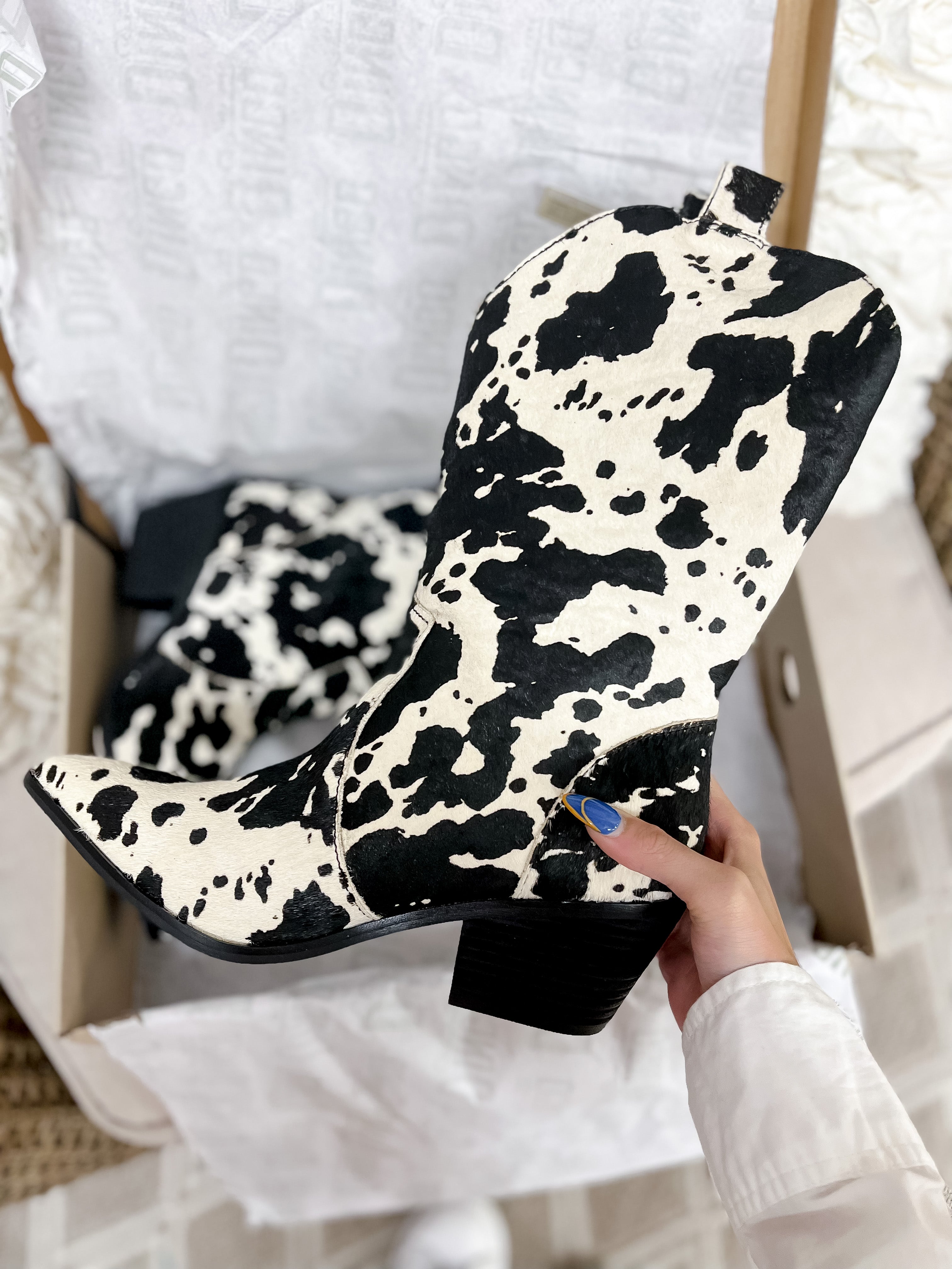 Online Exclusive | Dingo | Live a Little Hair on Hide Cowboy Boot in Black **PREORDER - Giddy Up Glamour Boutique