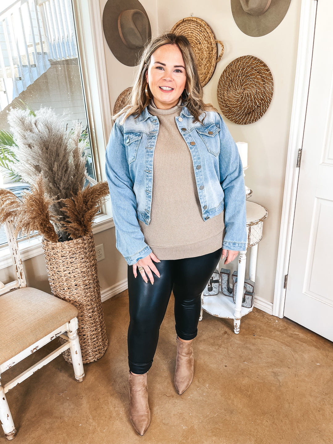 Everybody's Dancing Fringe Denim Jacket in Light Wash - Giddy Up Glamour Boutique