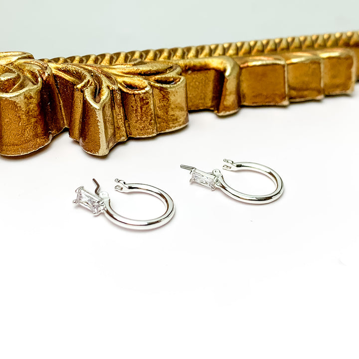 Kinsey Designs | Dara Mini Hoop Earrings with CZ Crystals - Giddy Up Glamour Boutique