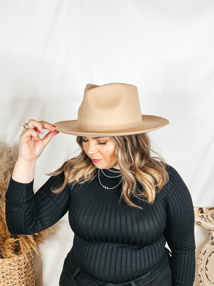 GiGi Pip | Zephyr Wool Felt Rancher Hat in Cream - Giddy Up Glamour Boutique