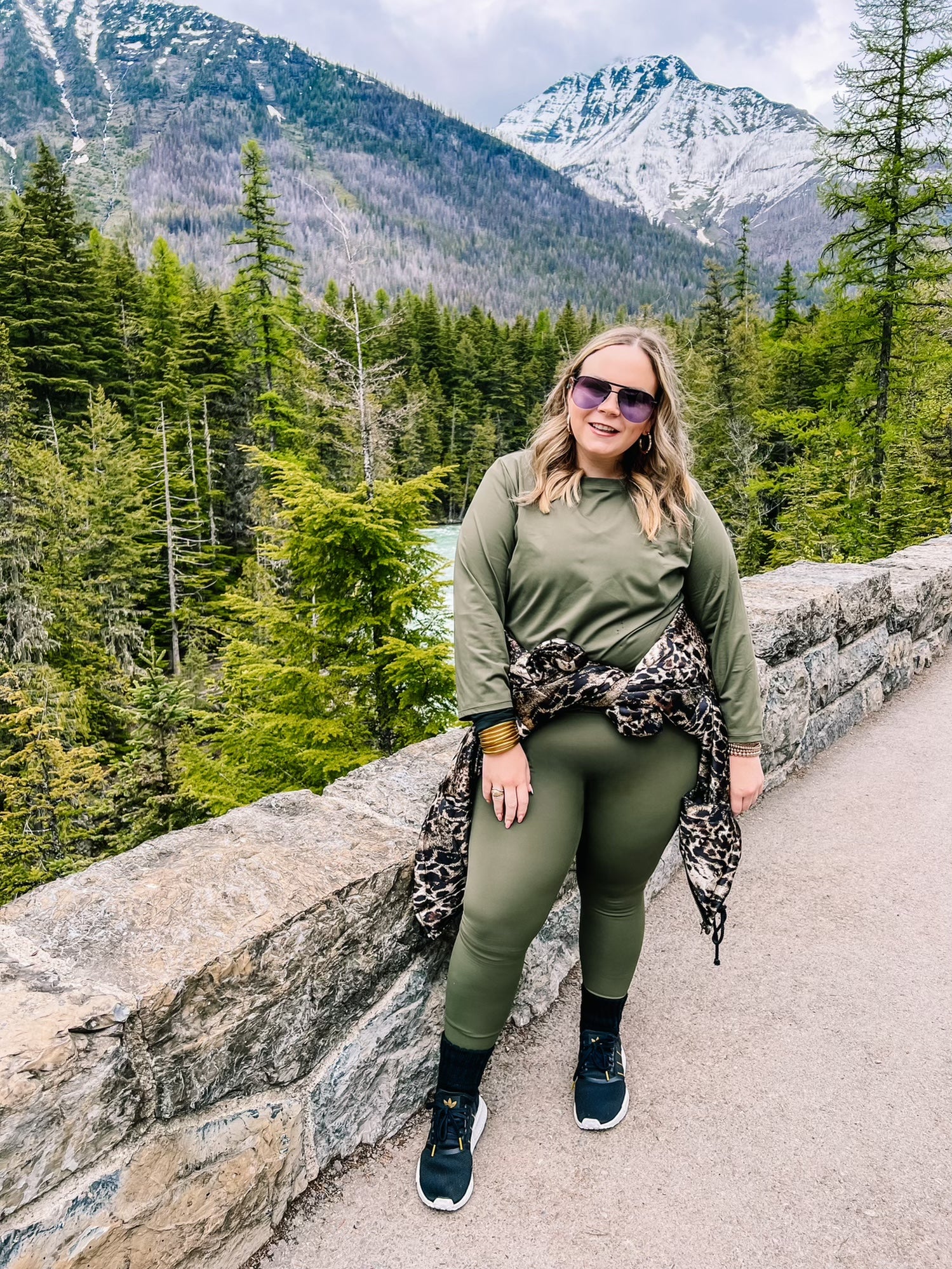 Get Moving Long Sleeve Cropped Top in Olive Green - Giddy Up Glamour Boutique