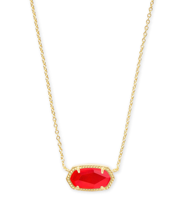Kendra Scott | Elisa Gold Pendant Necklace in Red Illusion - Giddy Up Glamour Boutique