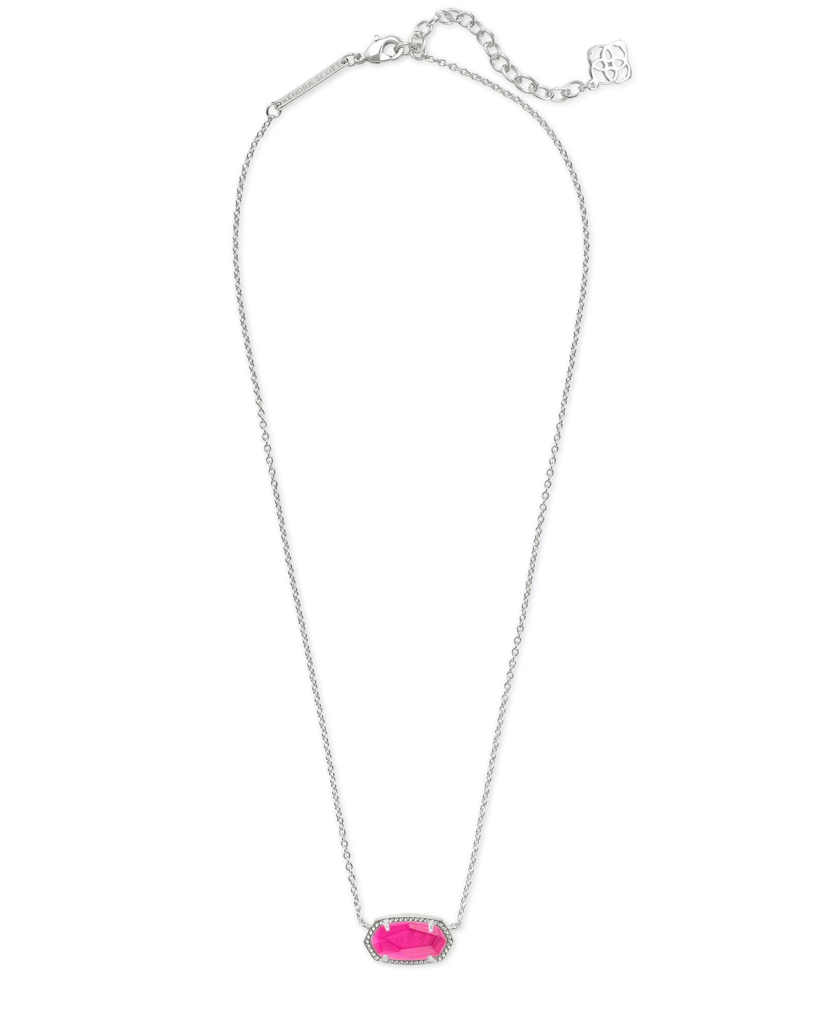 Kendra Scott | Elisa Silver Pendant Necklace in Azalea Illusion - Giddy Up Glamour Boutique