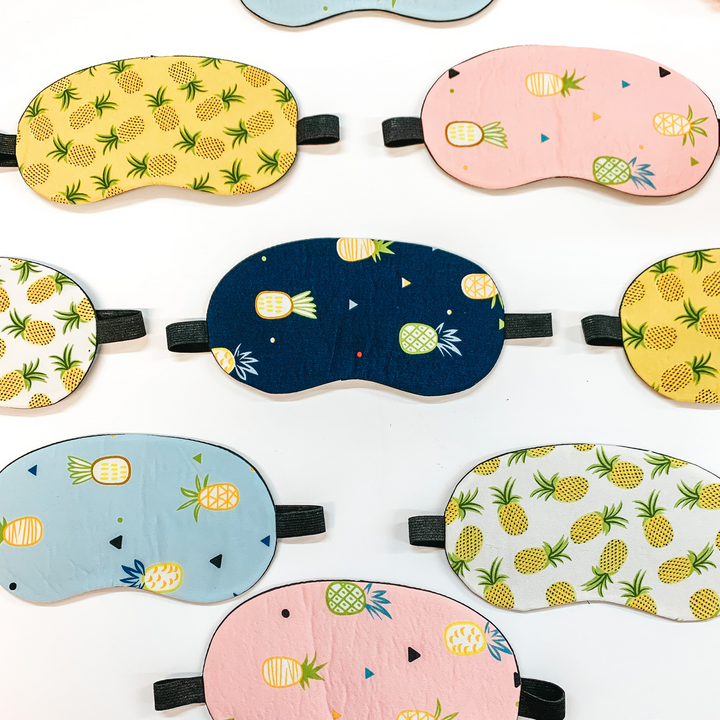 Buy 3 for $10 | Sleep Eye Covers in Assorted Pineapple Prints - Giddy Up Glamour Boutique