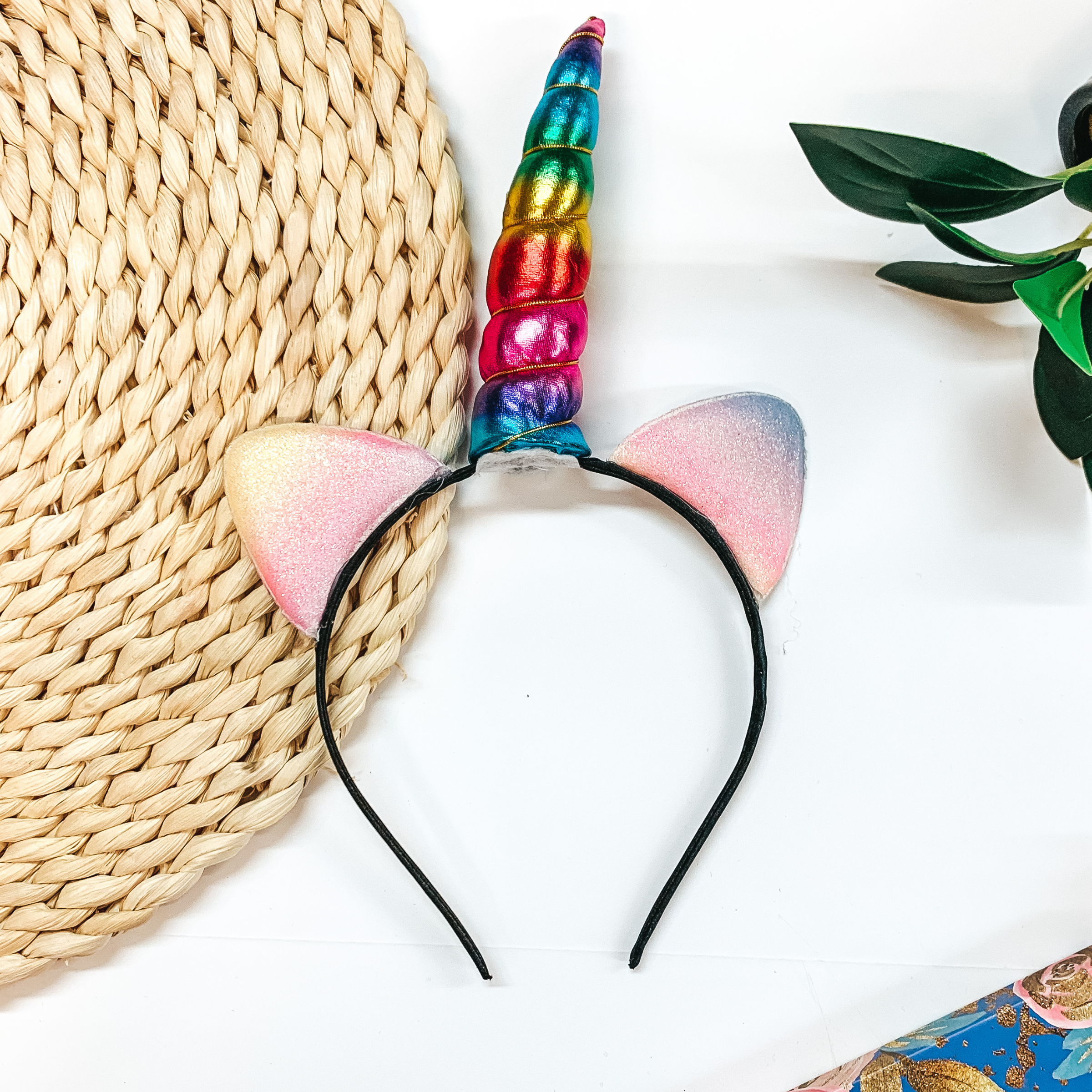 Buy 3 for $10 |  Rainbow Unicorn Headband with Ears - Giddy Up Glamour Boutique