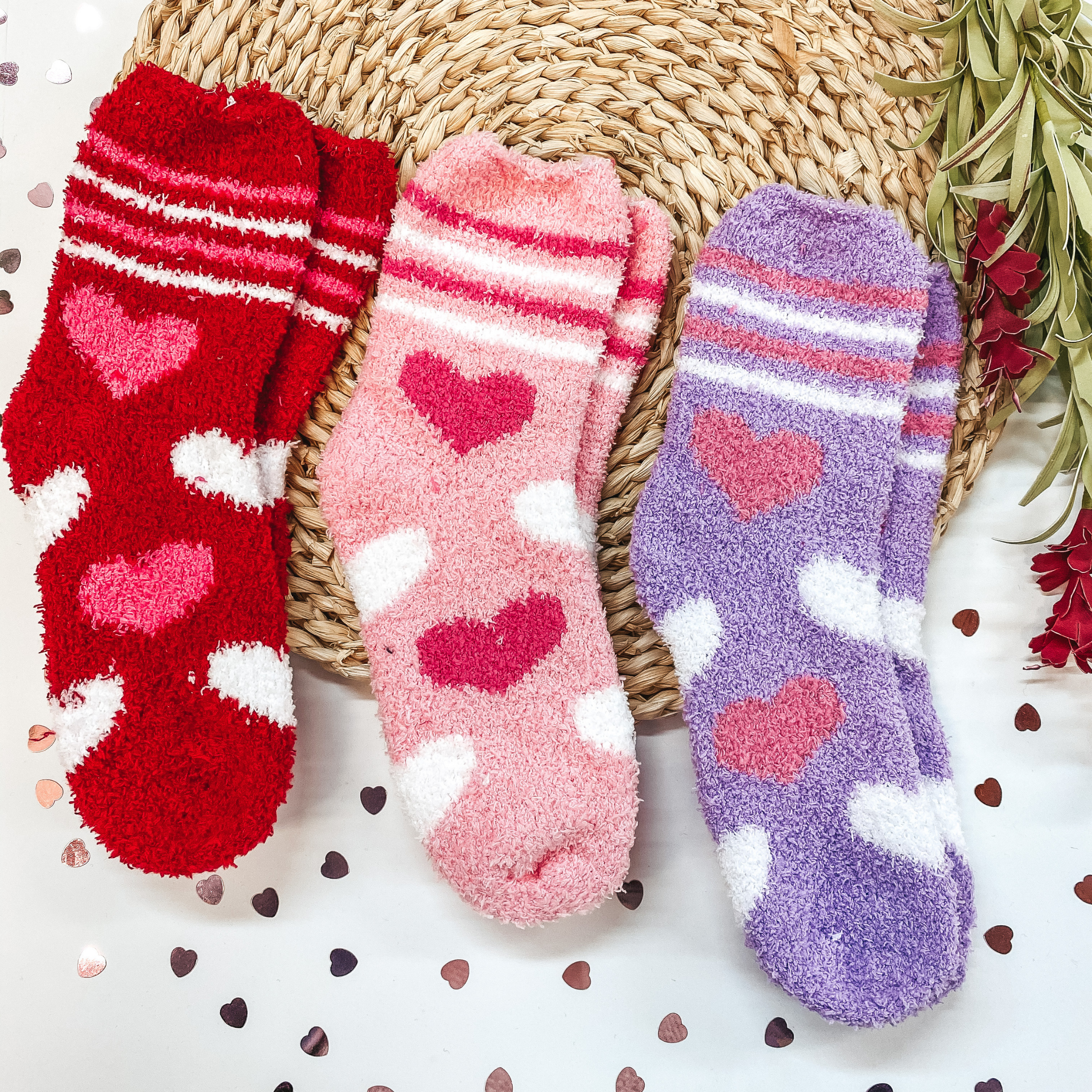 Valentine's Socks | My Heart is Yours Microfiber Socks in Assorted Colors - Giddy Up Glamour Boutique