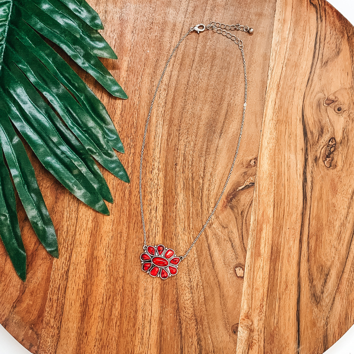 Mini Concho Necklace in Red - Giddy Up Glamour Boutique