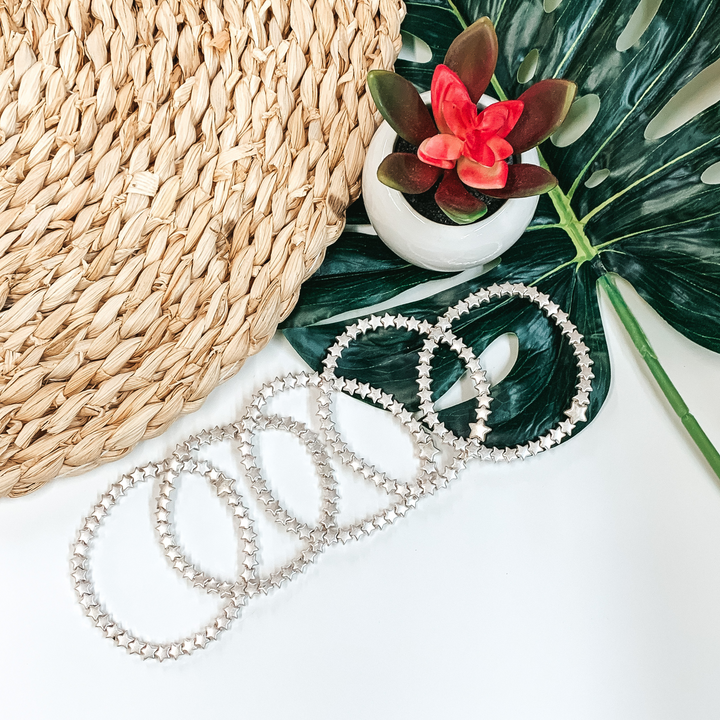 String of Stars Bracelets in Silver - Giddy Up Glamour Boutique