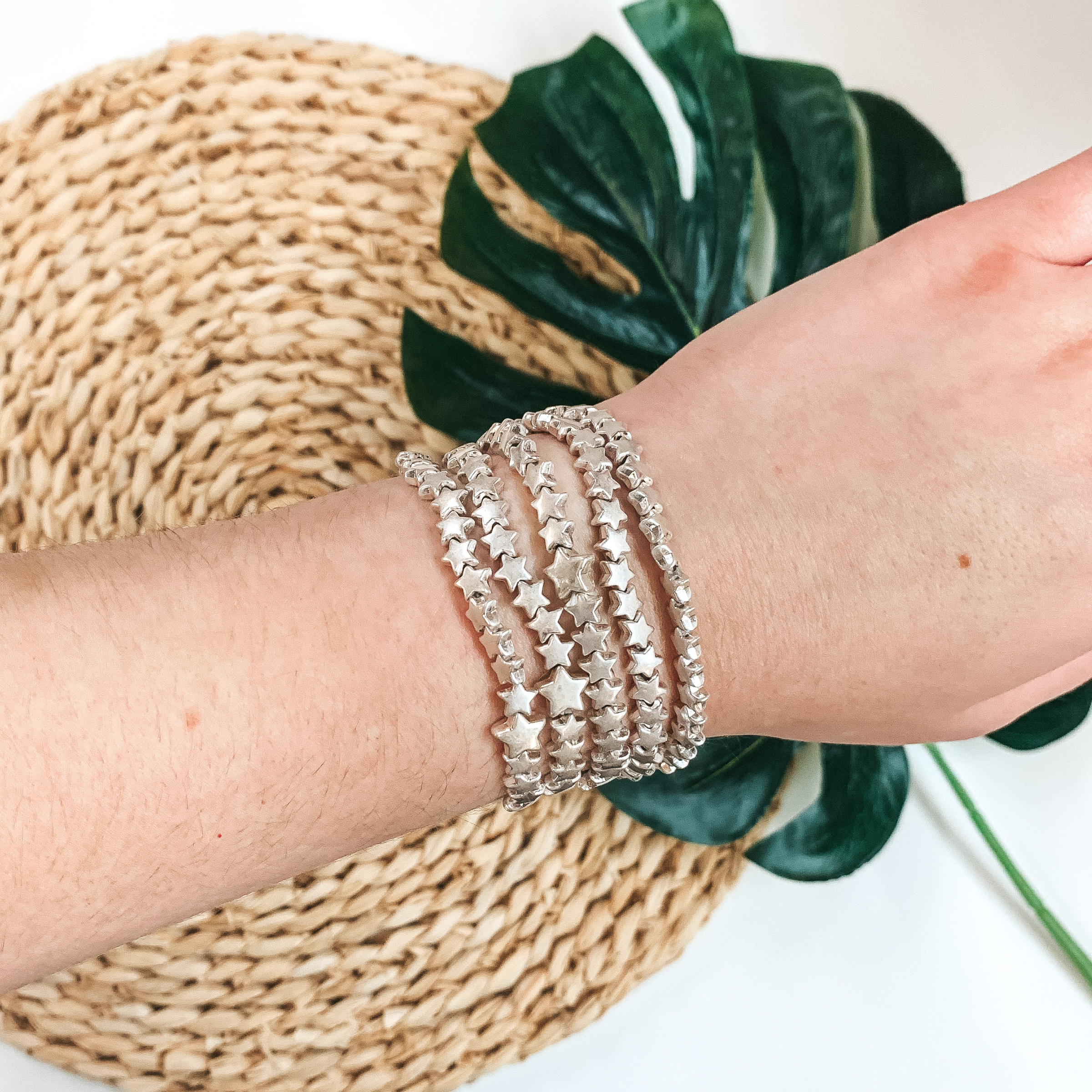String of Stars Bracelets in Silver - Giddy Up Glamour Boutique