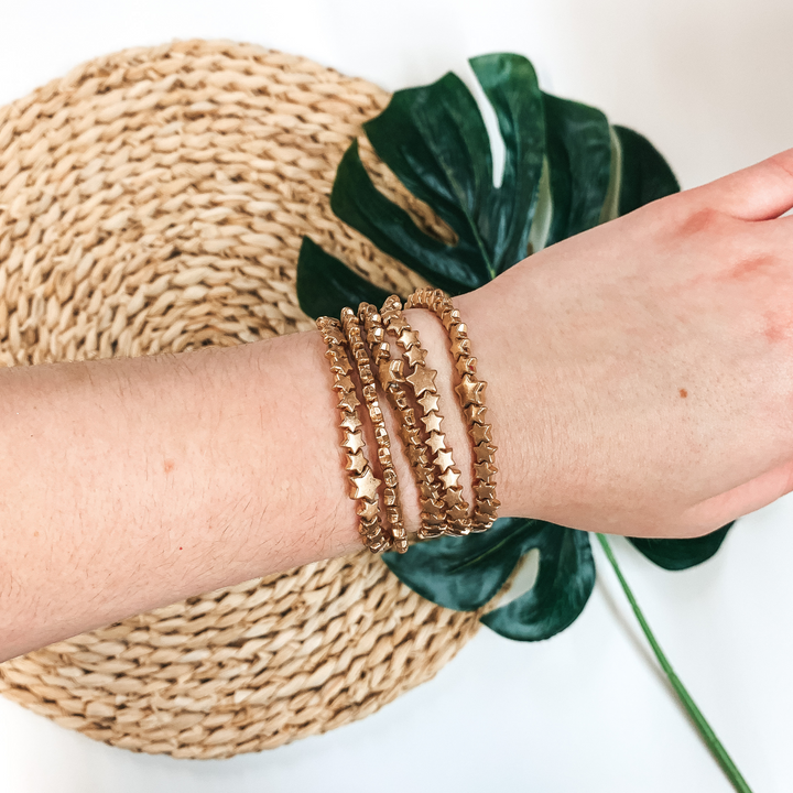 String of Stars Bracelets in Gold - Giddy Up Glamour Boutique