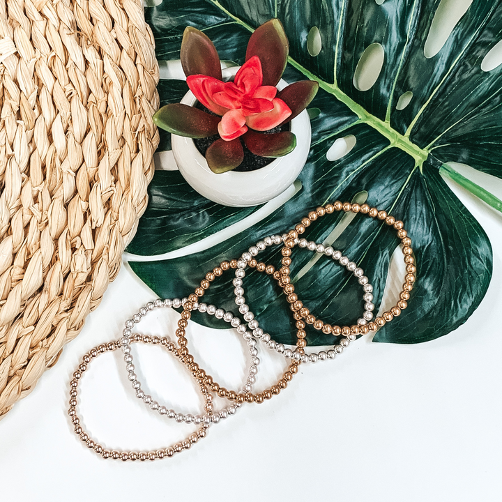 Set of Five Pearl Bracelets in Multicolor - Giddy Up Glamour Boutique