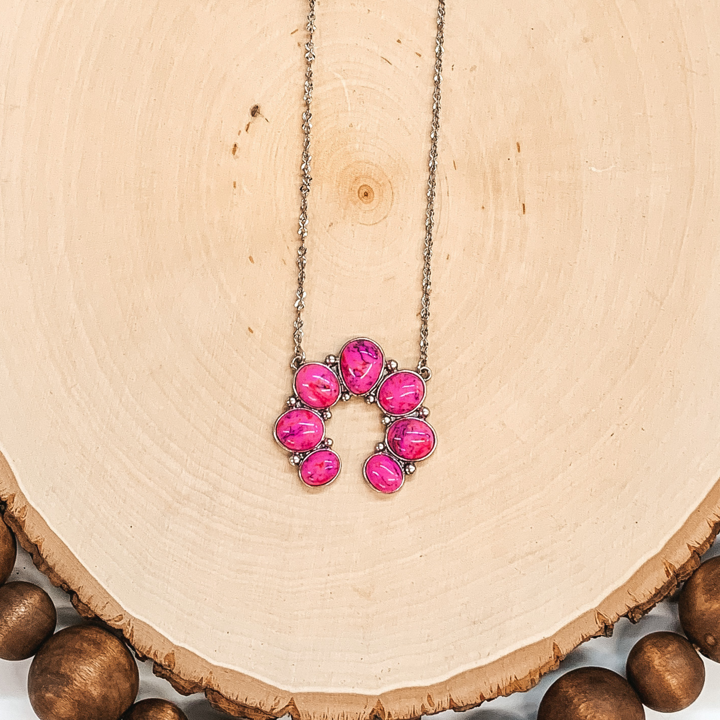 Cow Town Necklace in Pink - Giddy Up Glamour Boutique