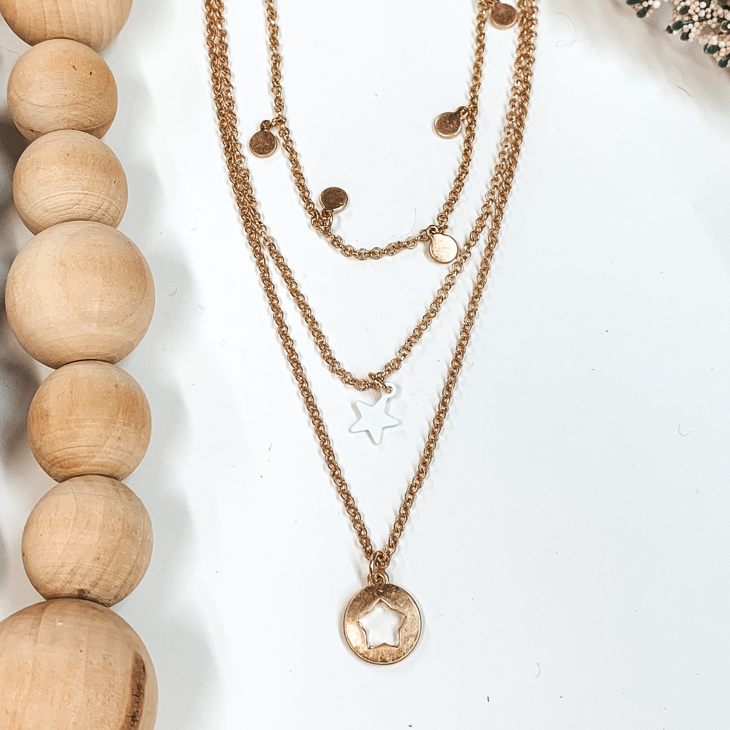 First Star Necklace Set in Gold/White - Giddy Up Glamour Boutique
