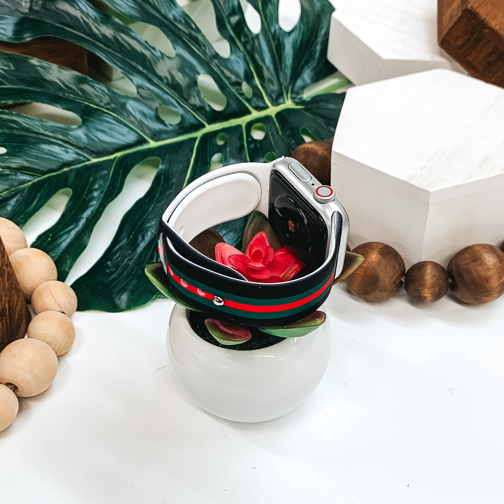 Smart Watch Band in Black, Green, and Red - Giddy Up Glamour Boutique