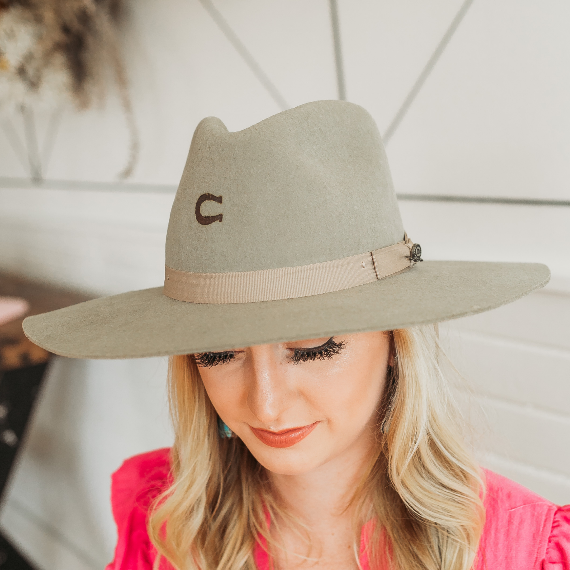 Charlie 1 Horse | Highway Wool Felt Hat in Mushroom - Giddy Up Glamour Boutique