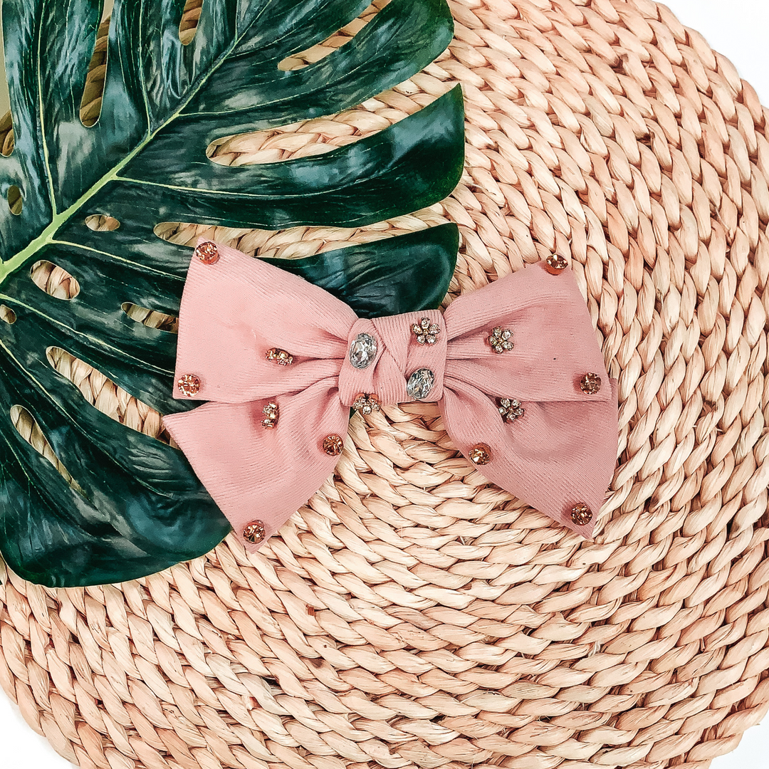 Back to School Bow in Dusty Pink - Giddy Up Glamour Boutique