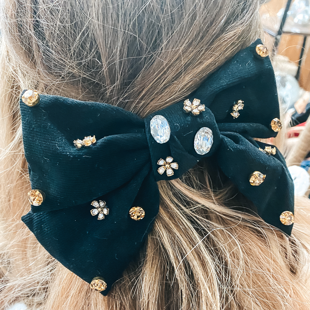 Back to School Bow in Black - Giddy Up Glamour Boutique