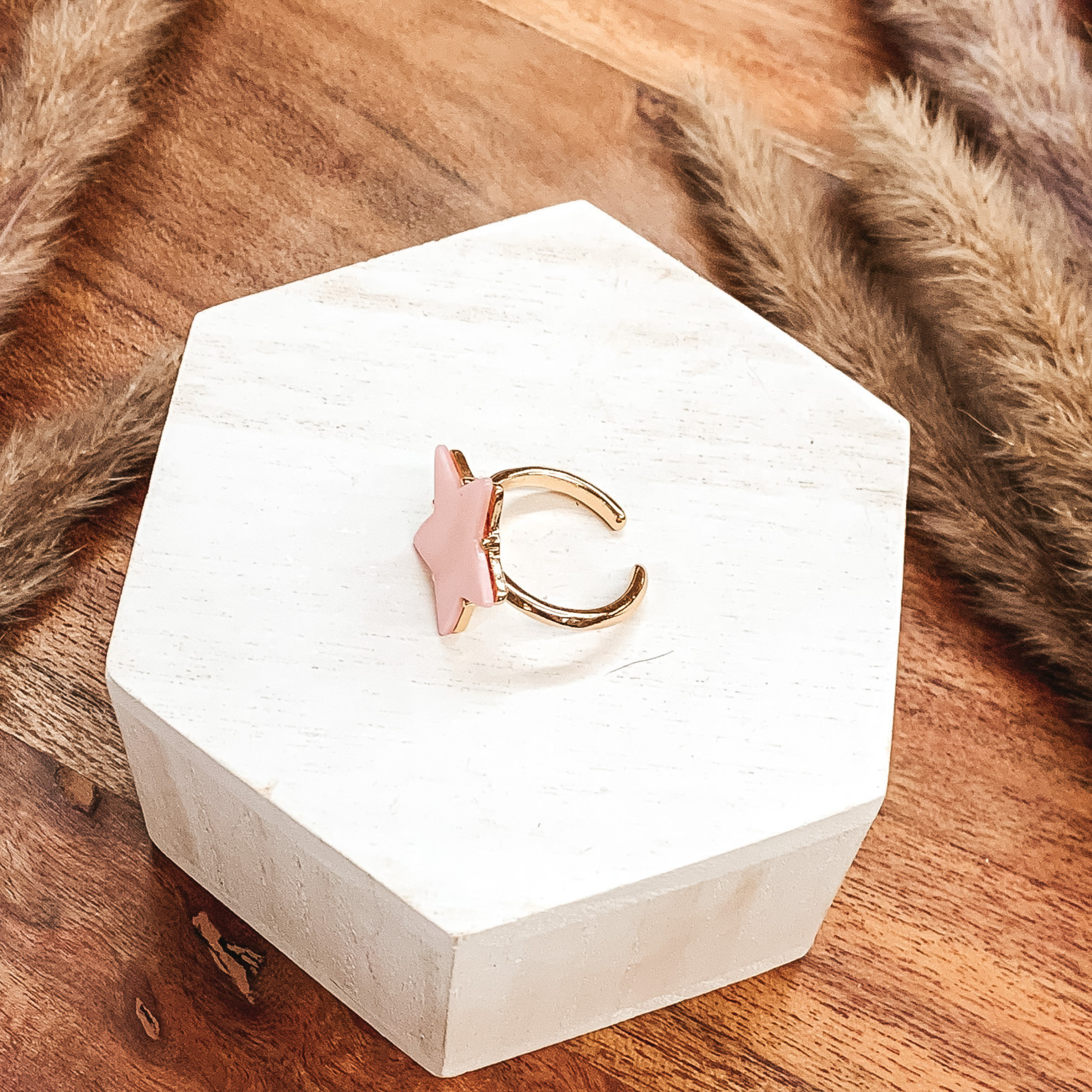 Wishing on Stars Ring in Light Pink - Giddy Up Glamour Boutique