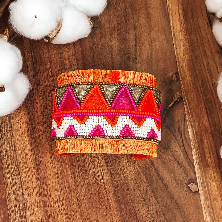 Summertime Cutie Beaded Bracelet in Orange - Giddy Up Glamour Boutique