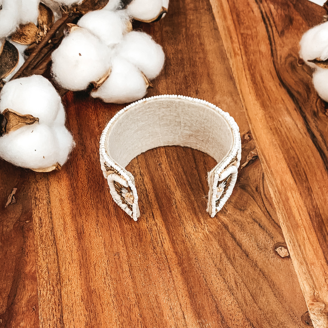 Coastal Chic Bracelet in White/Tan - Giddy Up Glamour Boutique