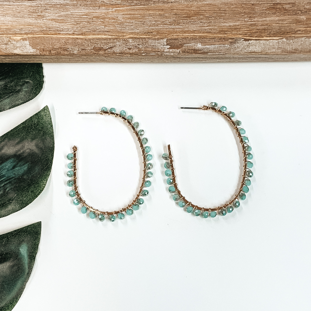 Winery Weekend Hoops in Mint - Giddy Up Glamour Boutique