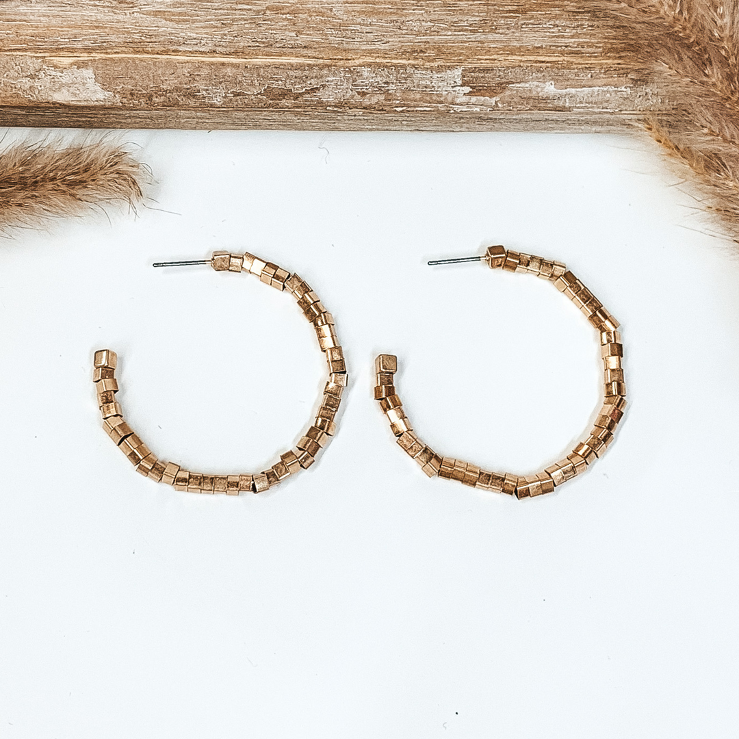 Sunset in Mexico Hoops in Gold - Giddy Up Glamour Boutique