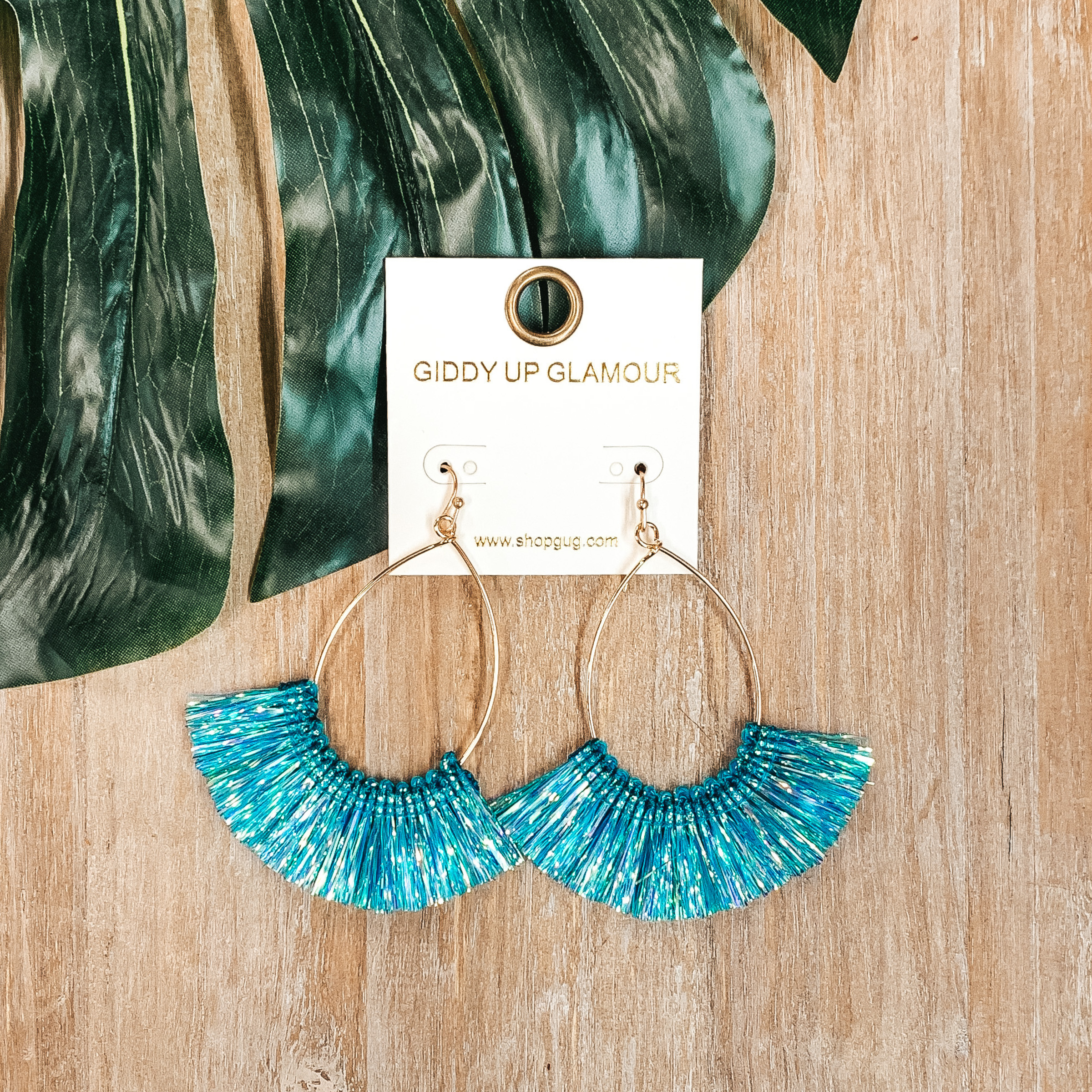 Caribbean Sunrise Earrings in Blue - Giddy Up Glamour Boutique