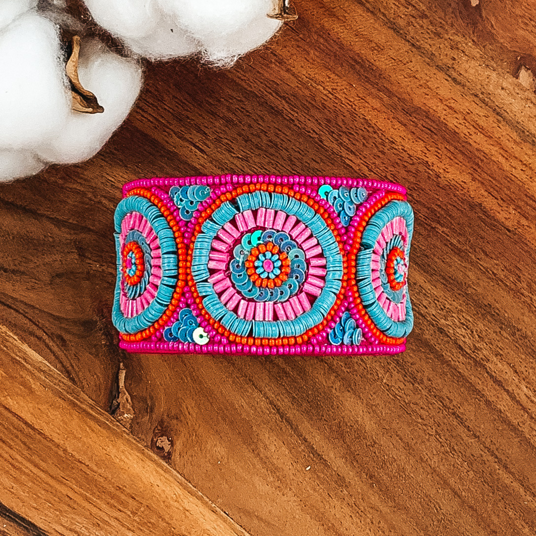 Coastal Chic Bracelet in Hot Pink - Giddy Up Glamour Boutique