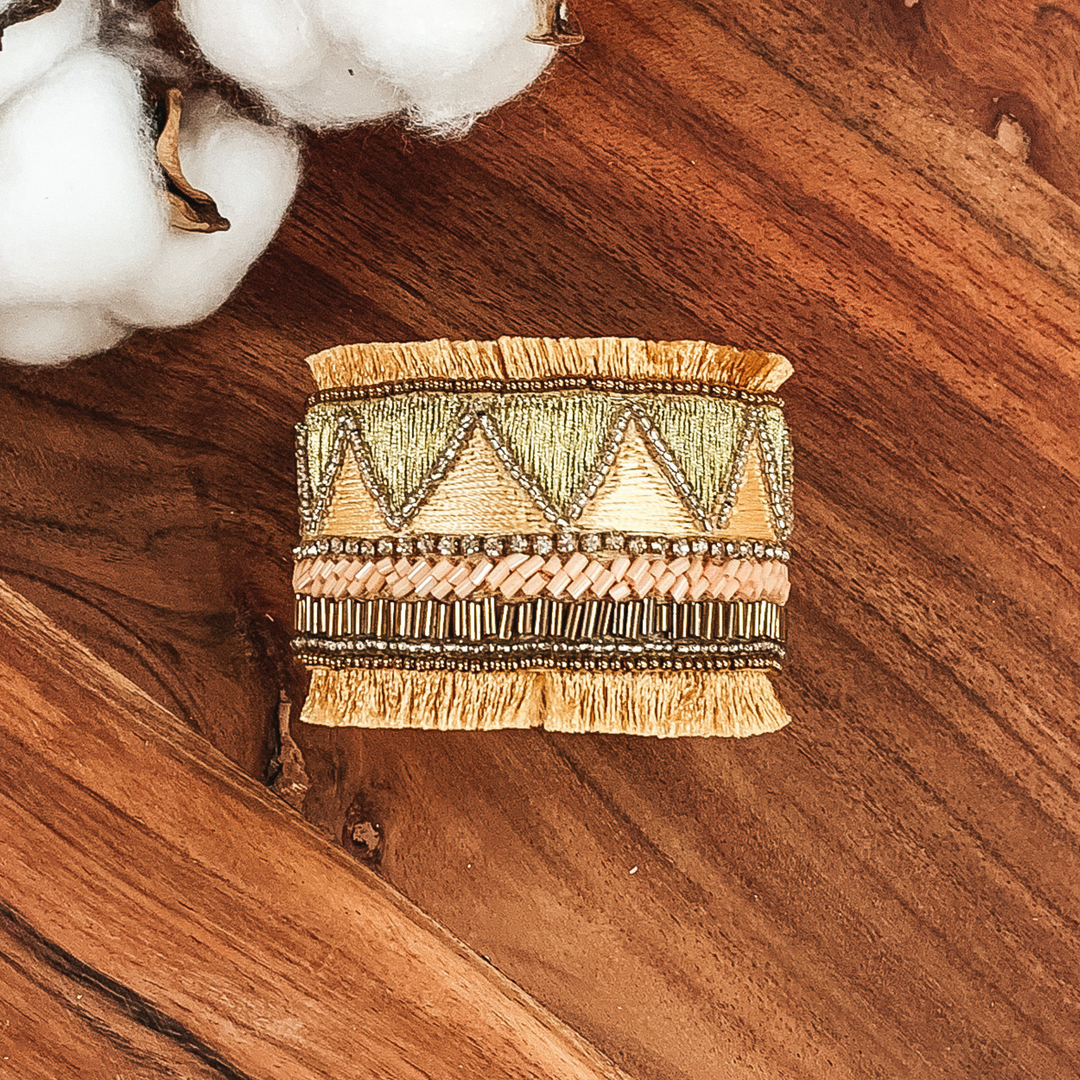 Summertime Sadness Beaded Bracelet in Tan - Giddy Up Glamour Boutique