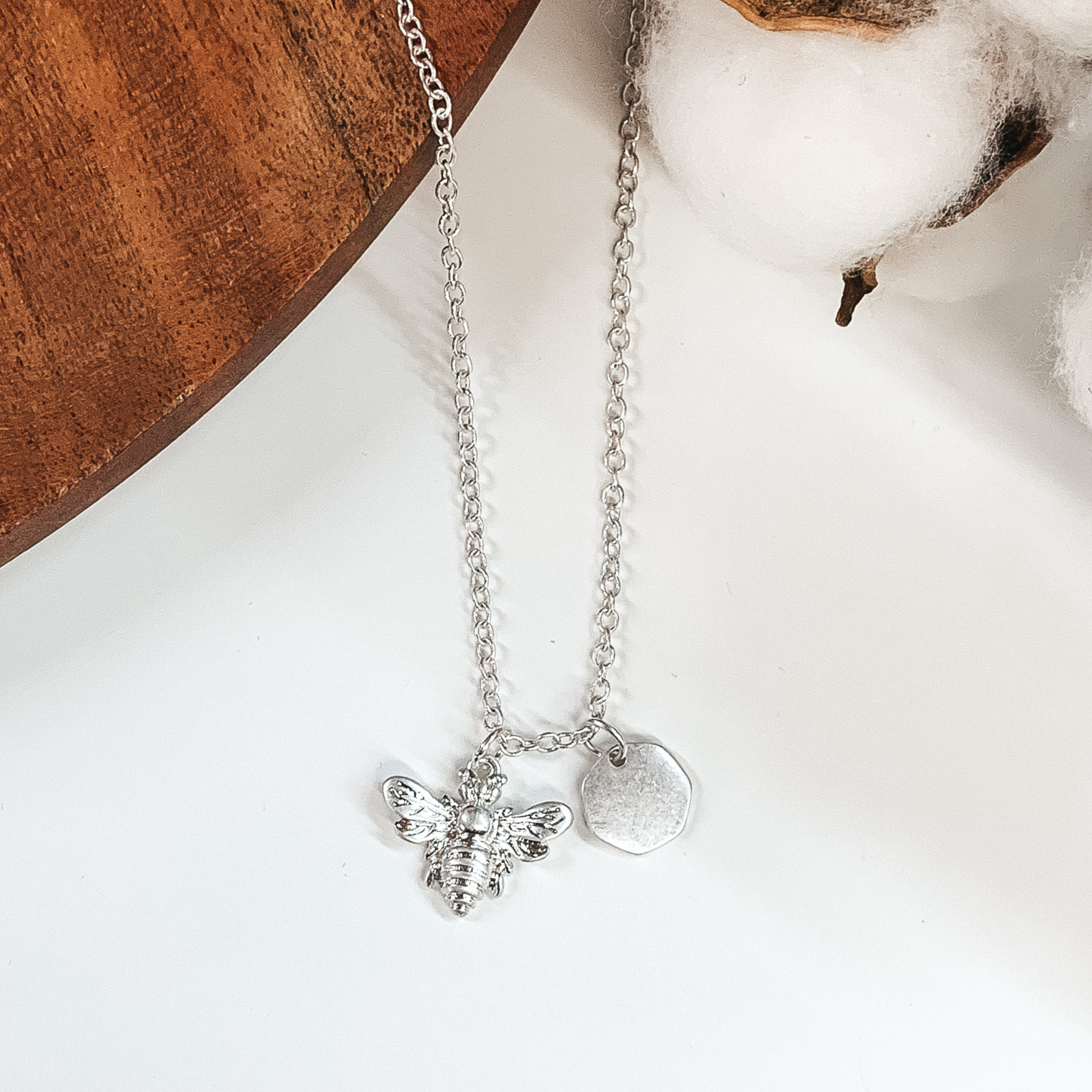The Bee's Knees Necklace in Silver - Giddy Up Glamour Boutique