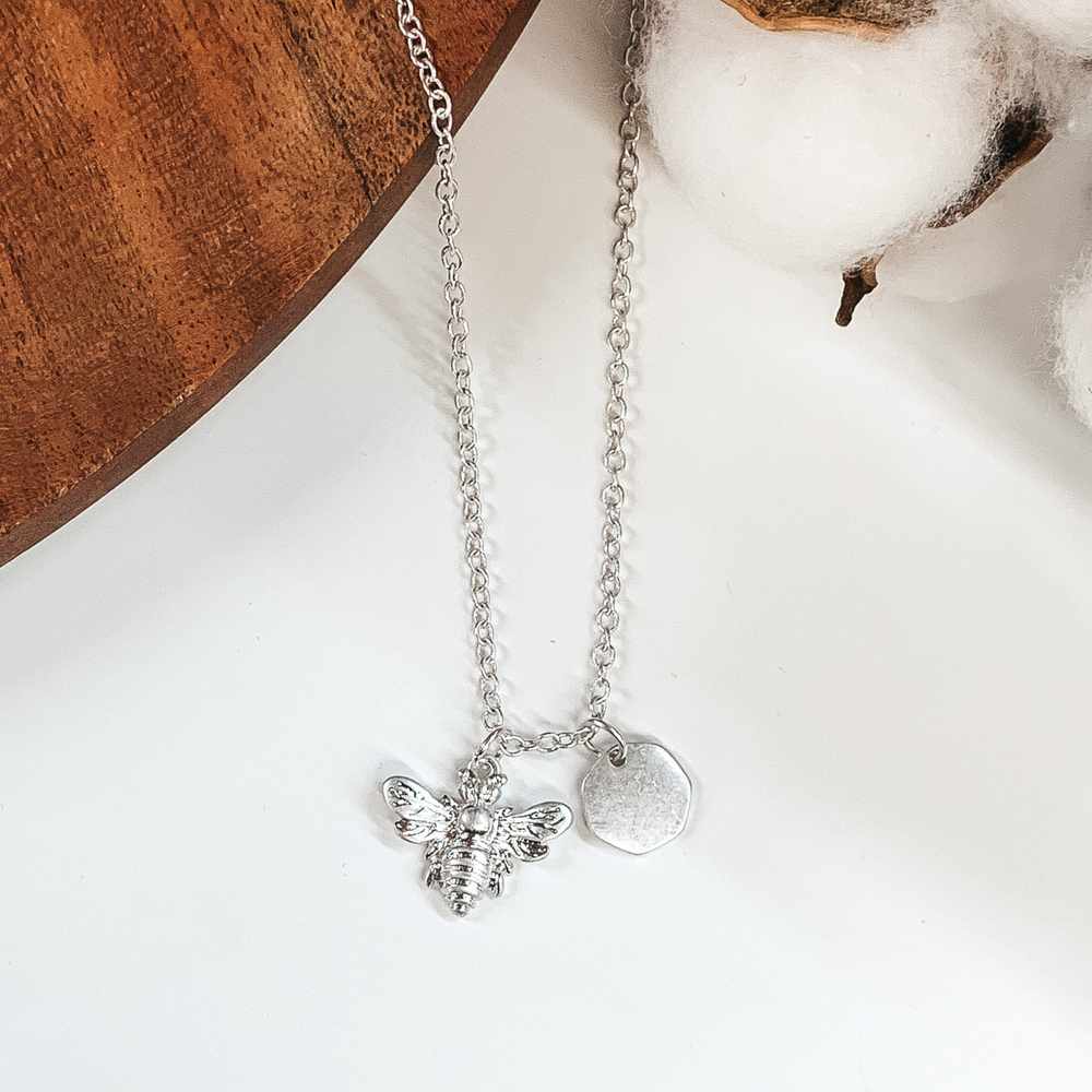 The Bee's Knees Necklace in Silver - Giddy Up Glamour Boutique