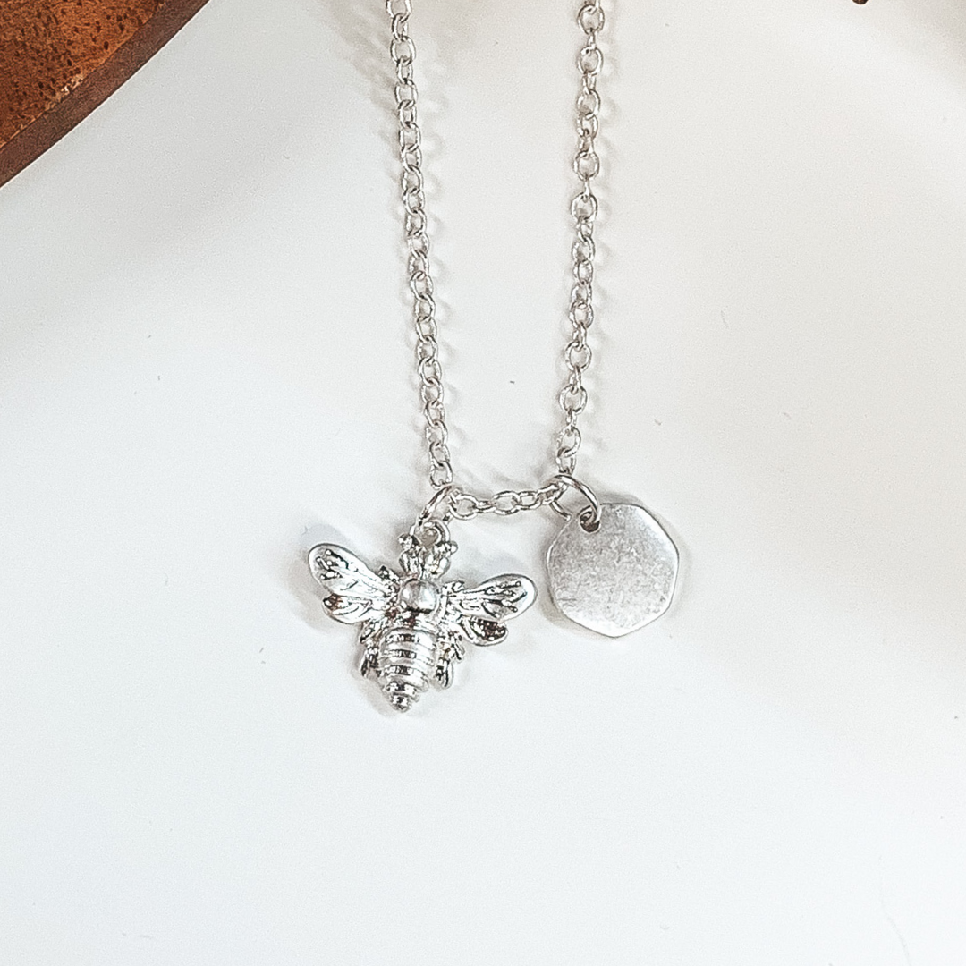 The Bee's Knees Necklace in Silver - Giddy Up Glamour Boutique