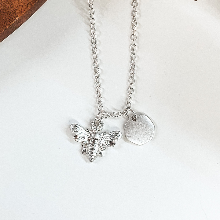 The Bee's Knees Necklace in Silver - Giddy Up Glamour Boutique