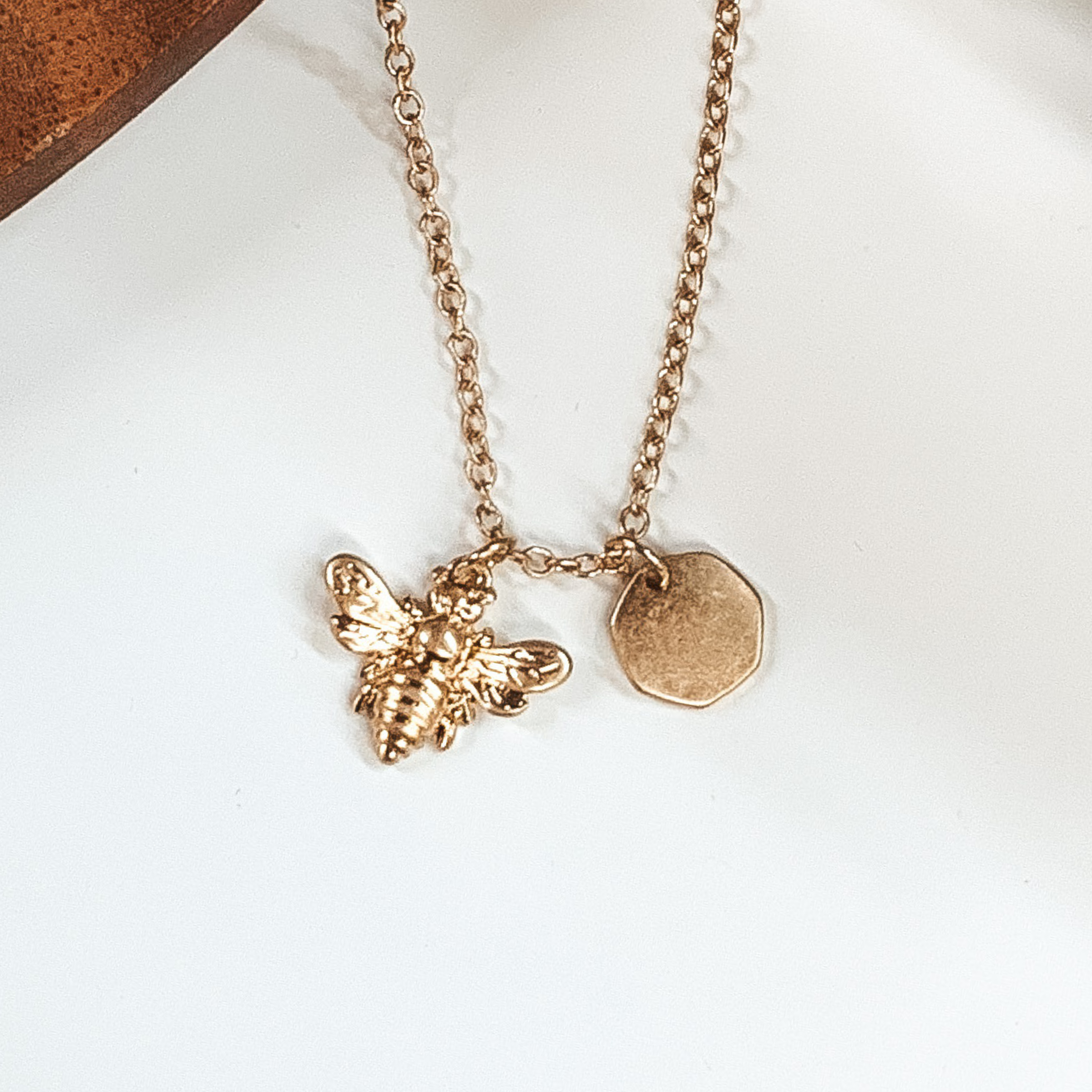 The Bee's Knees Necklace in Gold - Giddy Up Glamour Boutique
