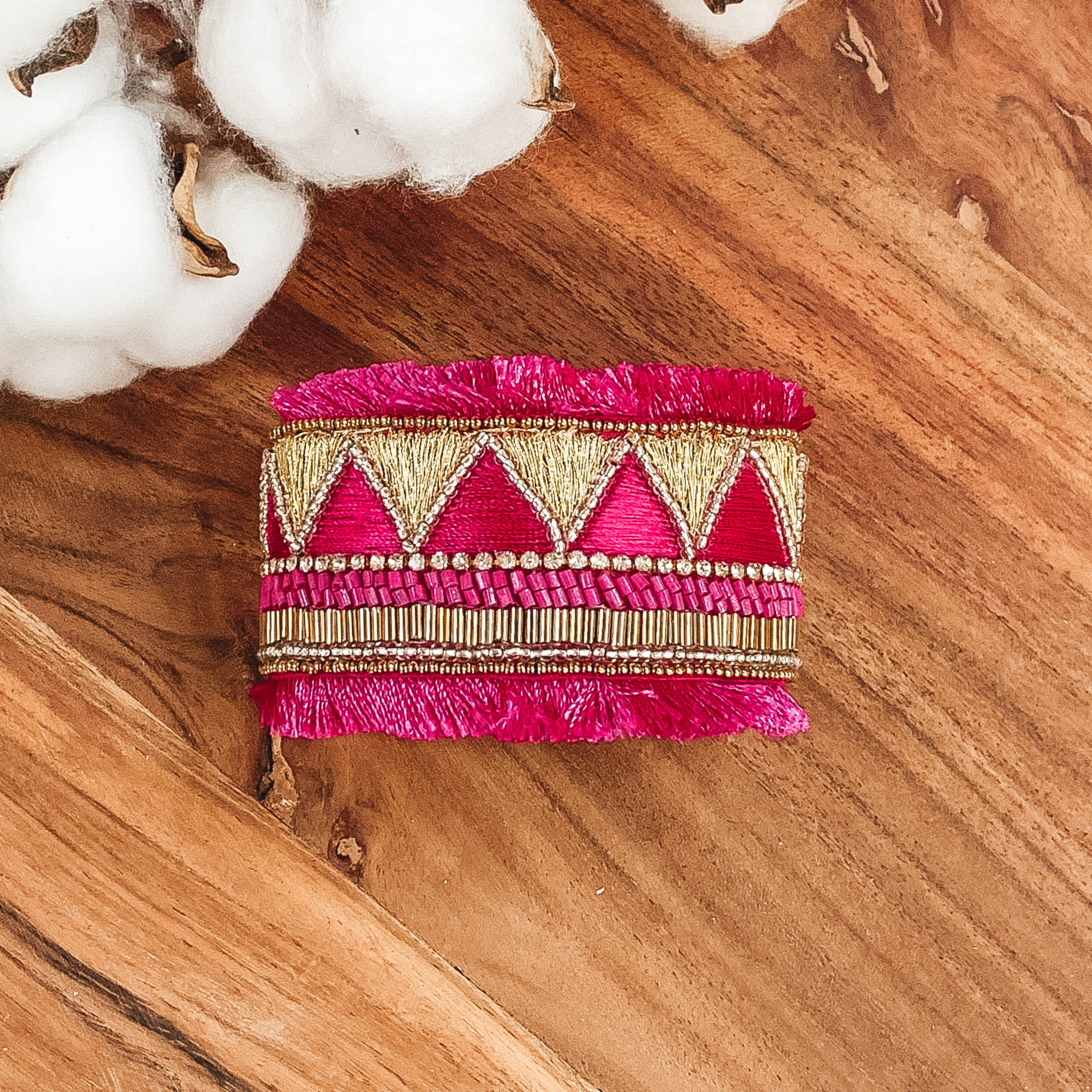 Summertime Sadness Beaded Bracelet in Hot Pink - Giddy Up Glamour Boutique