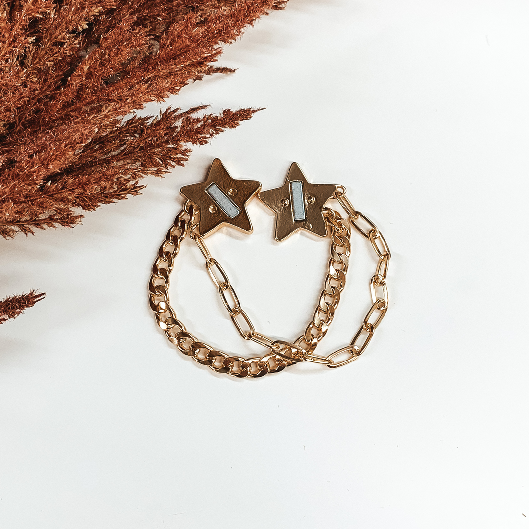 Sparks Flying Gold Bracelet in Ivory - Giddy Up Glamour Boutique