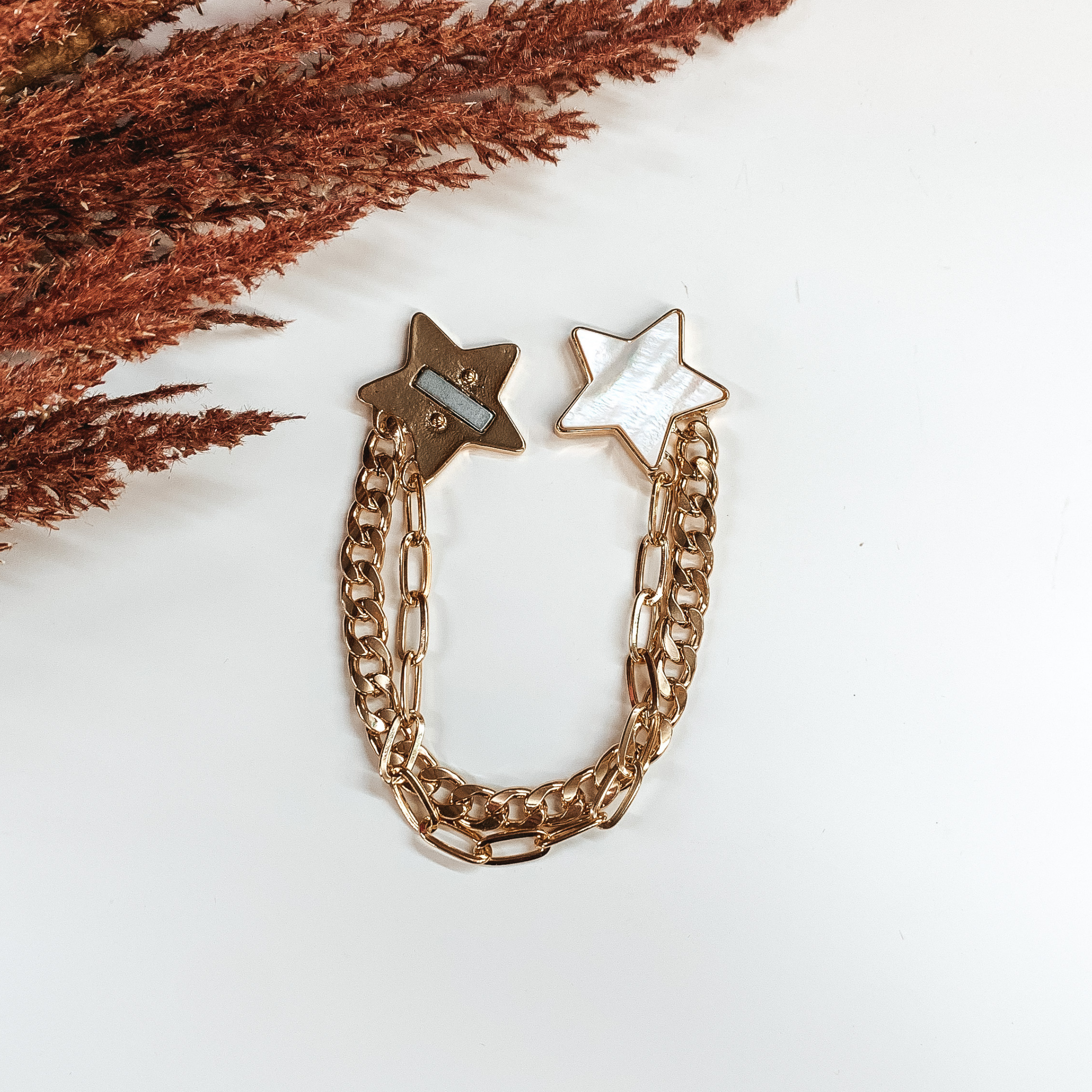 Sparks Flying Gold Bracelet in Ivory - Giddy Up Glamour Boutique
