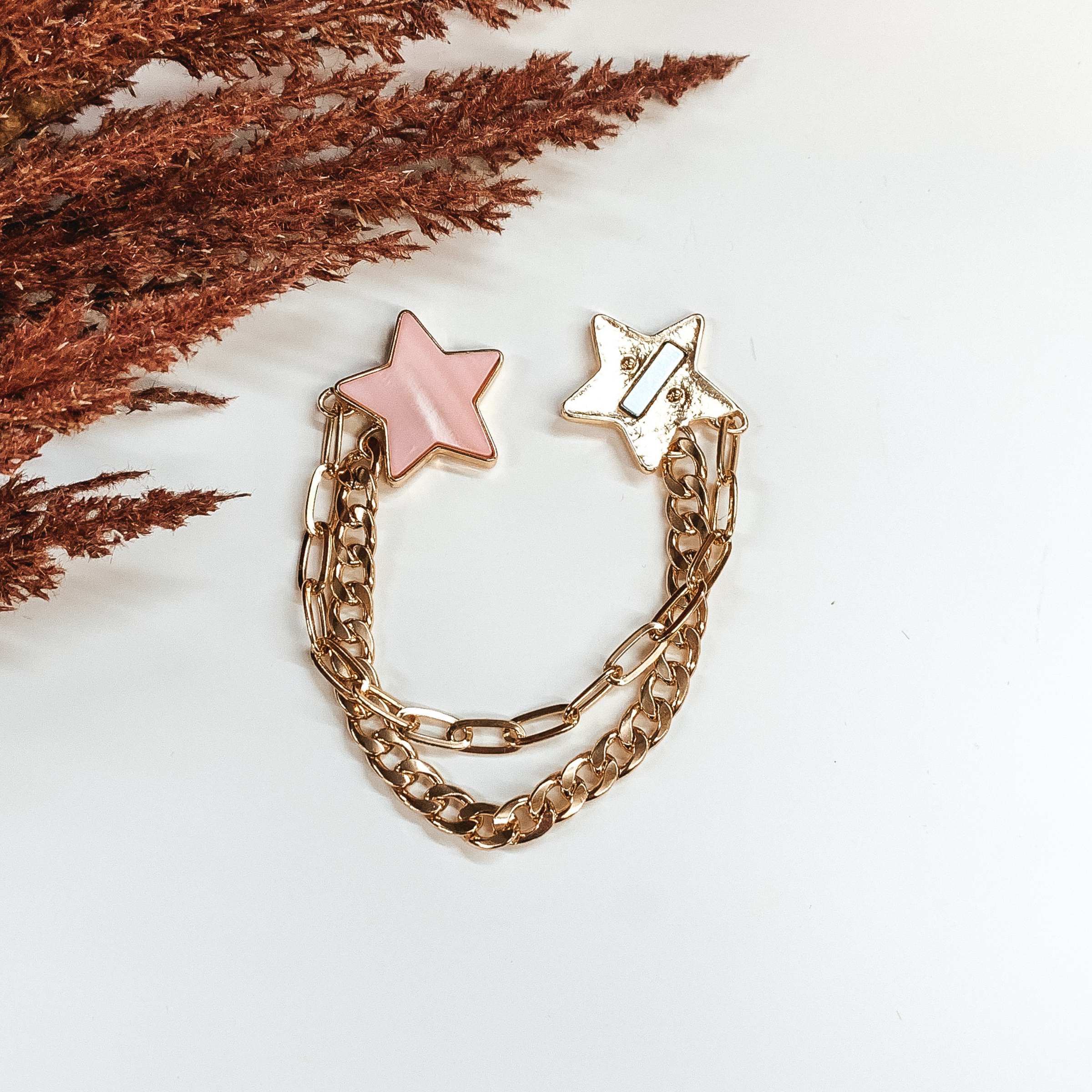 Sparks Flying Gold Bracelet in Pink - Giddy Up Glamour Boutique