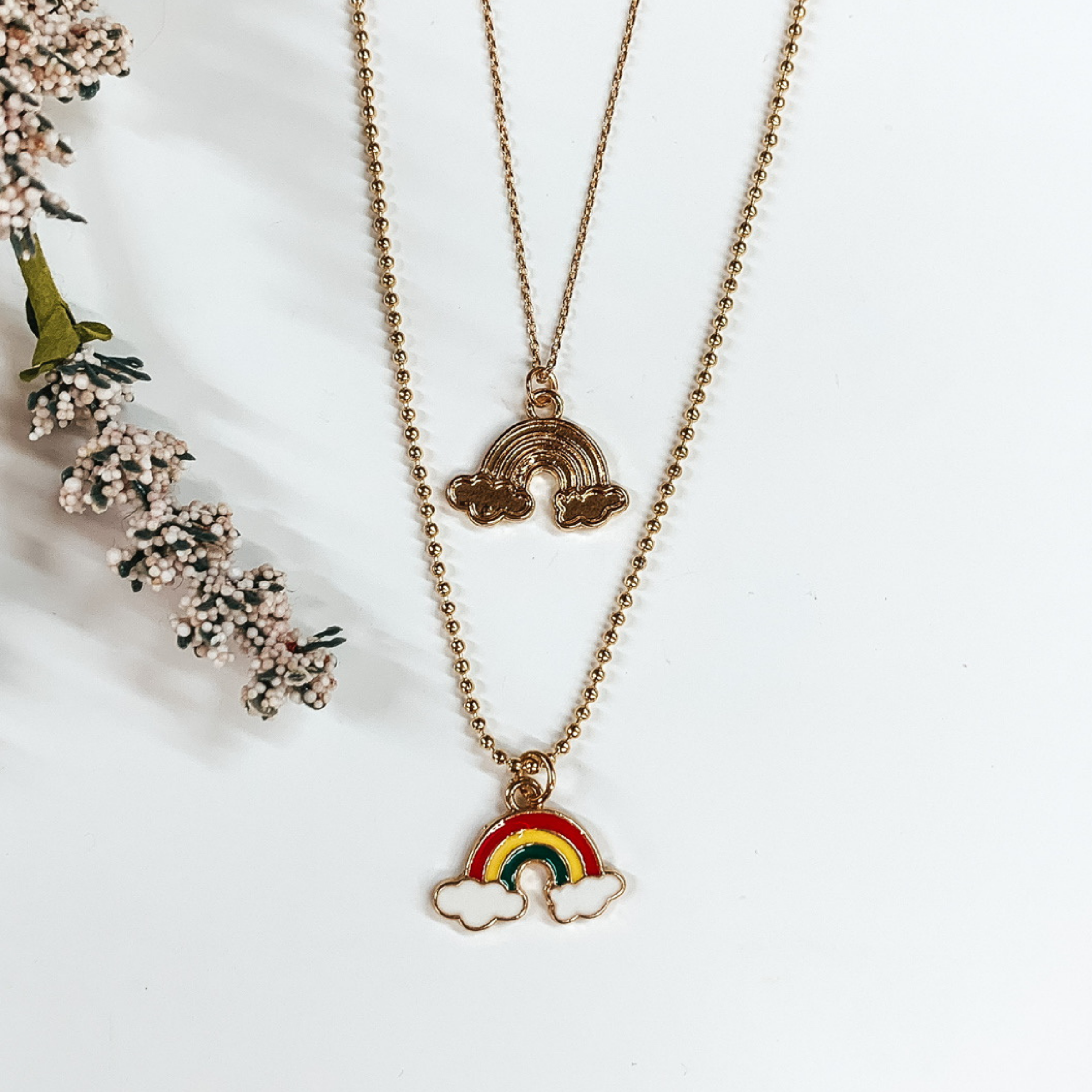 Somewhere Over the Rainbow Gold Necklace - Giddy Up Glamour Boutique
